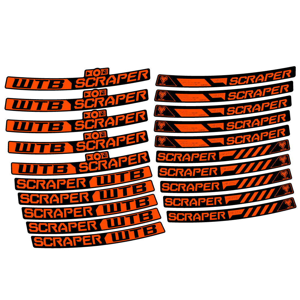 Stickers WTB Scraper i40 compatibles - Autocollants roue vélo VTT