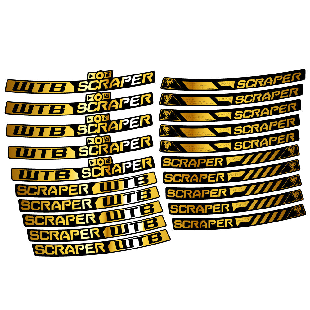 Stickers WTB Scraper i40 compatibles - Autocollants roue vélo VTT