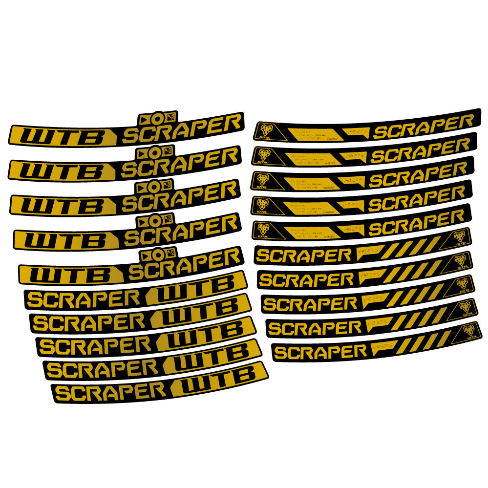 Stickers WTB Scraper i40 compatibles Autocollants roues VTT 29"