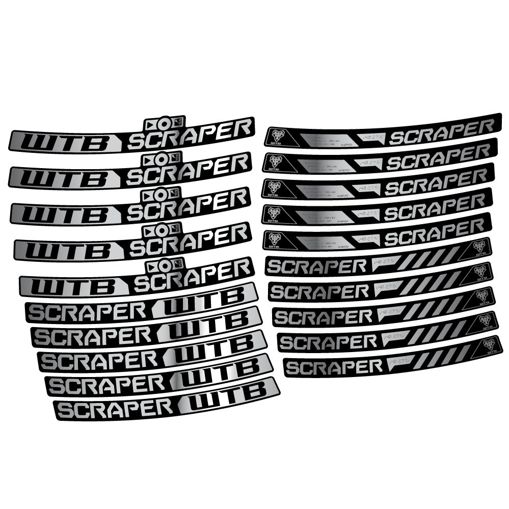 Stickers WTB Scraper i40 compatibles - Autocollants roue vélo VTT