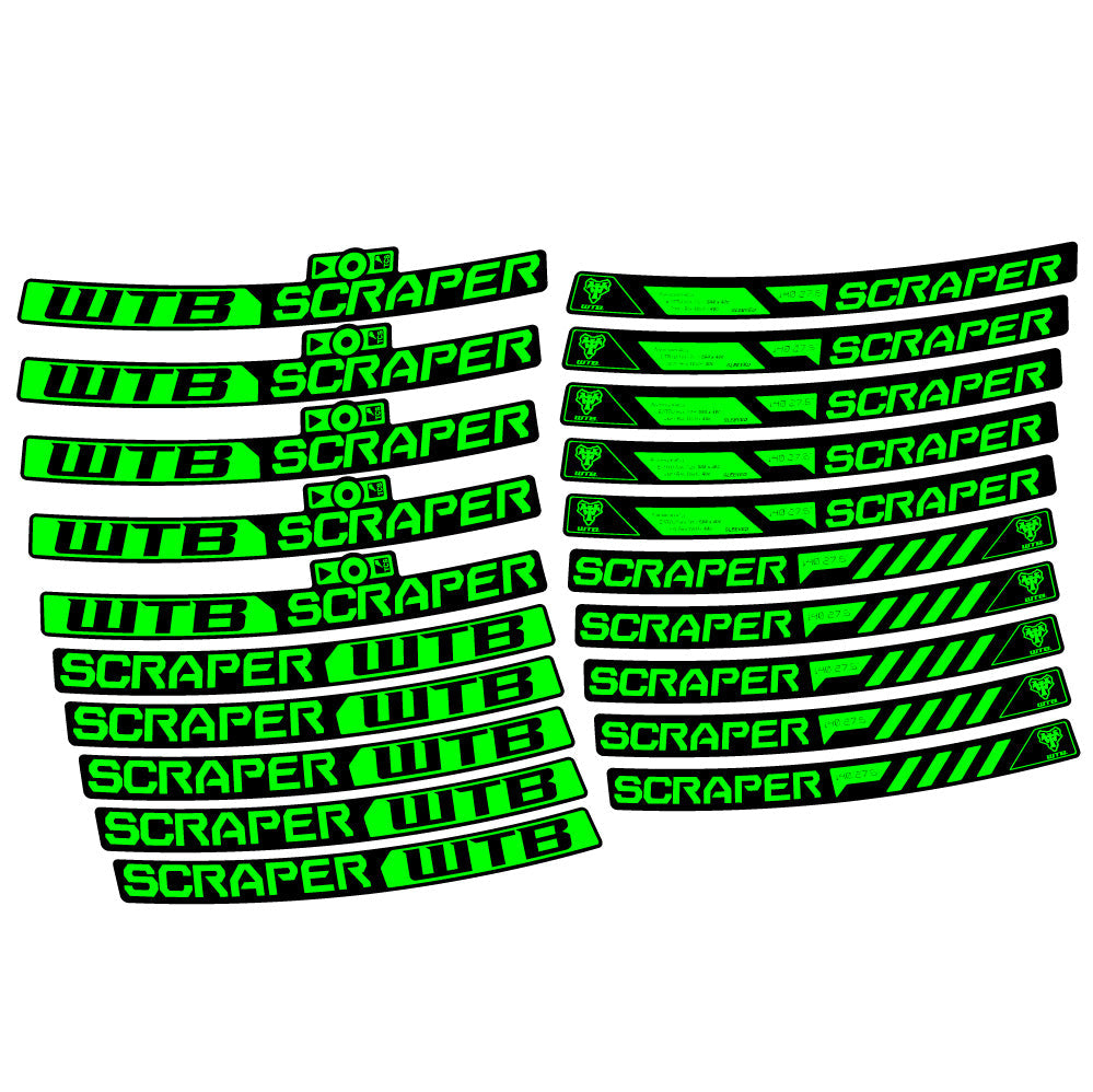 Stickers WTB Scraper i40 compatibles - Autocollants roue vélo VTT