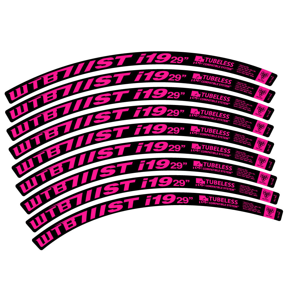 Stickers WTB ST i19 compatibles Autocollants roues VTT 29"