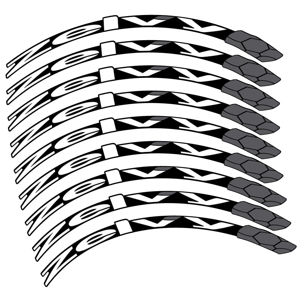 Stickers Zelvy Carbon compatibles - Autocollants roue vélo VTT