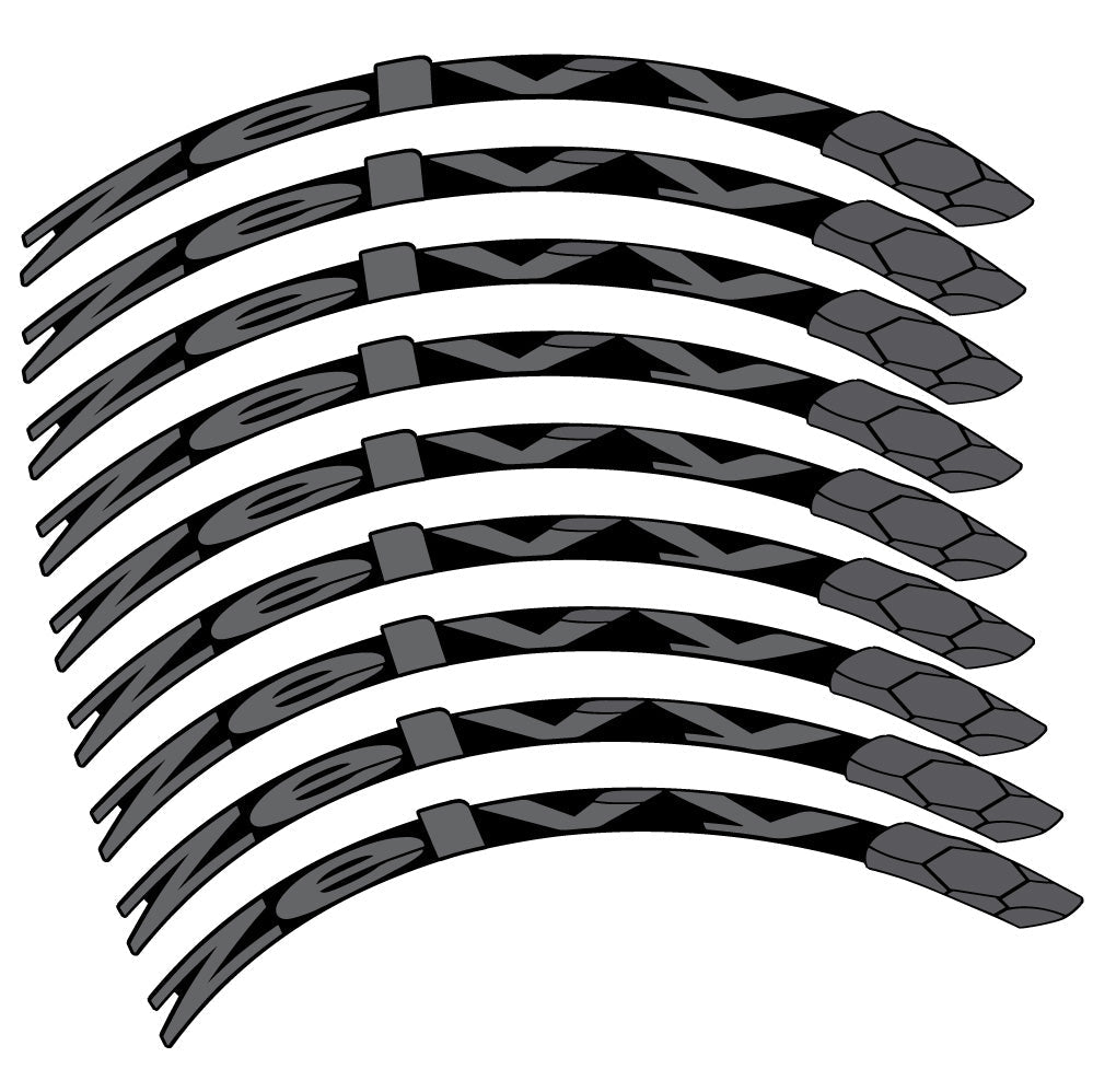 Stickers Zelvy Carbon compatibles - Autocollants roue vélo VTT