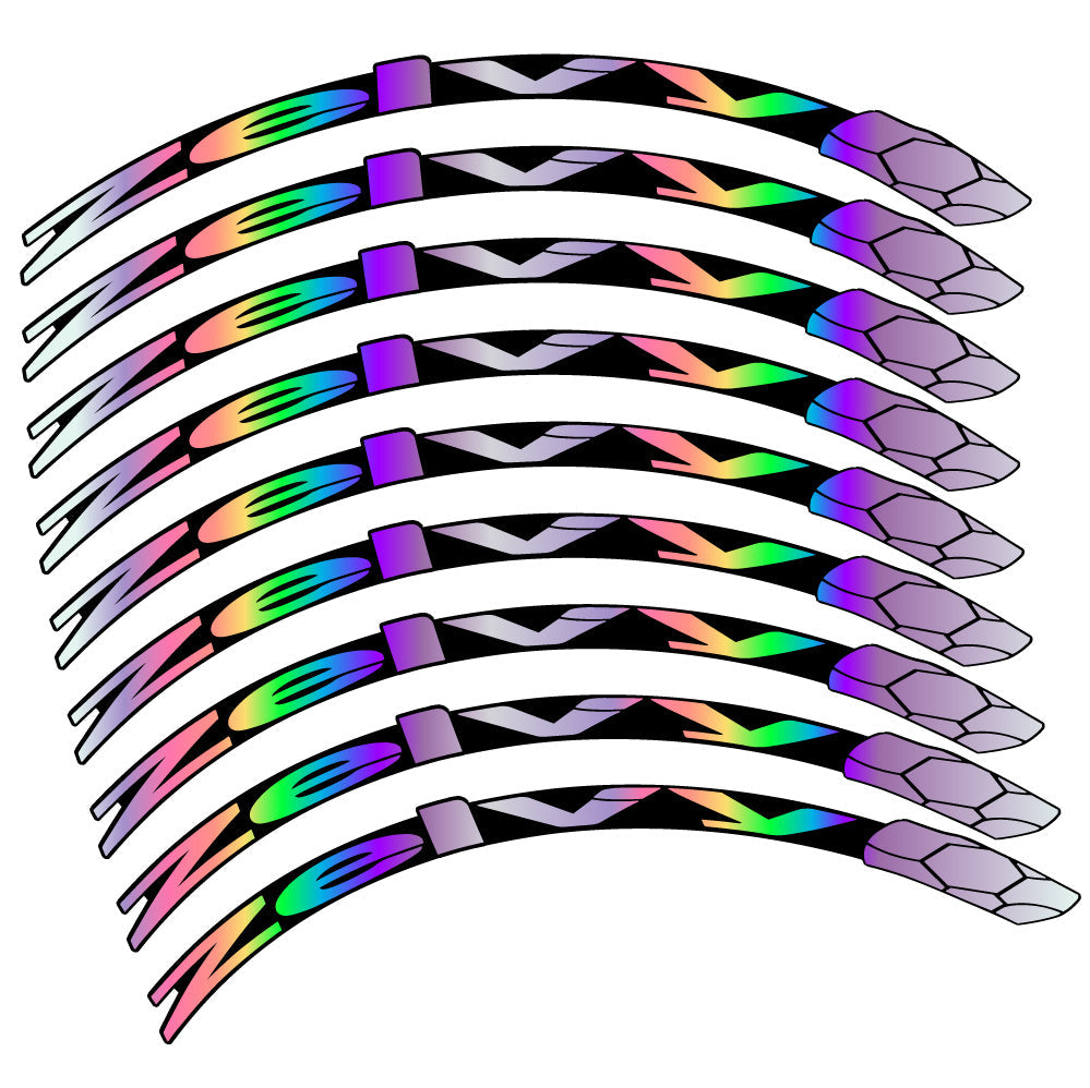 Stickers Zelvy Carbon compatibles - Autocollants roue vélo VTT