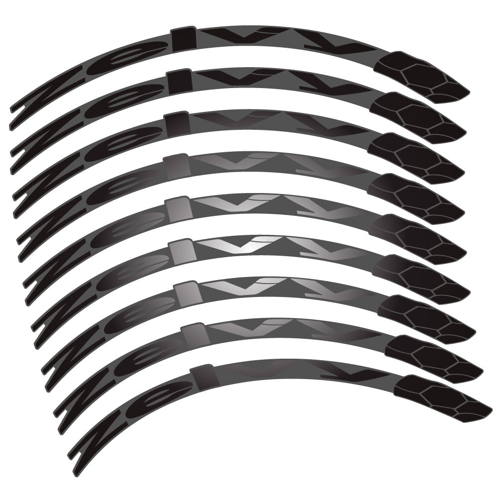 Stickers Zelvy Carbon compatibles - Autocollants roue vélo VTT