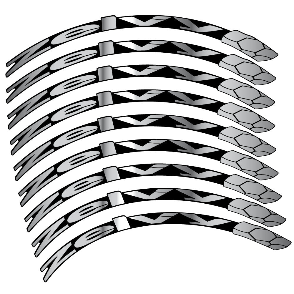 Stickers Zelvy Carbon compatibles - Autocollants roue vélo VTT