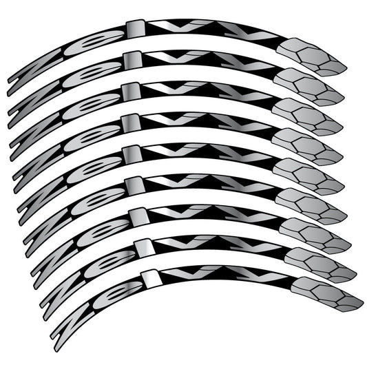 Stickers Zelvy Carbon compatibles - Autocollants roue vélo VTT