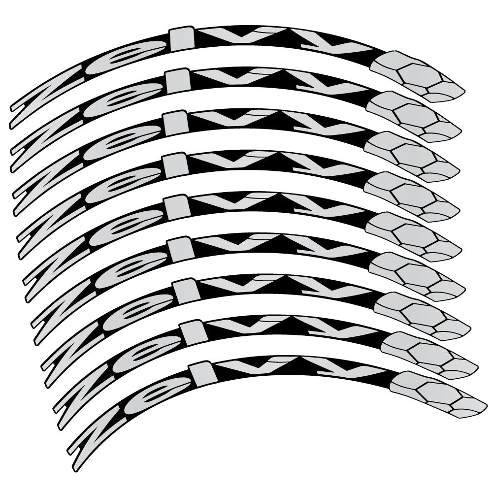 Stickers Zelvy Carbon compatibles - Autocollants roue vélo VTT
