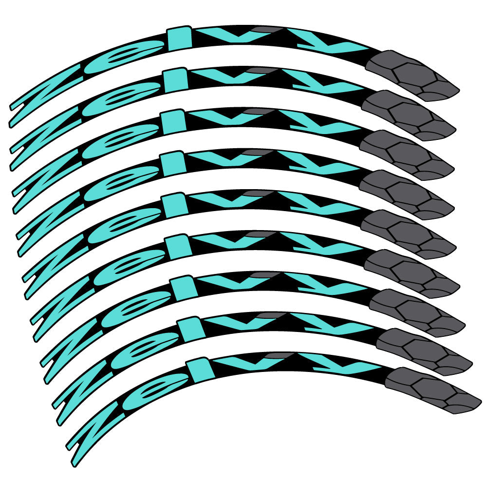 Stickers Zelvy Carbon compatibles - Autocollants roue vélo VTT