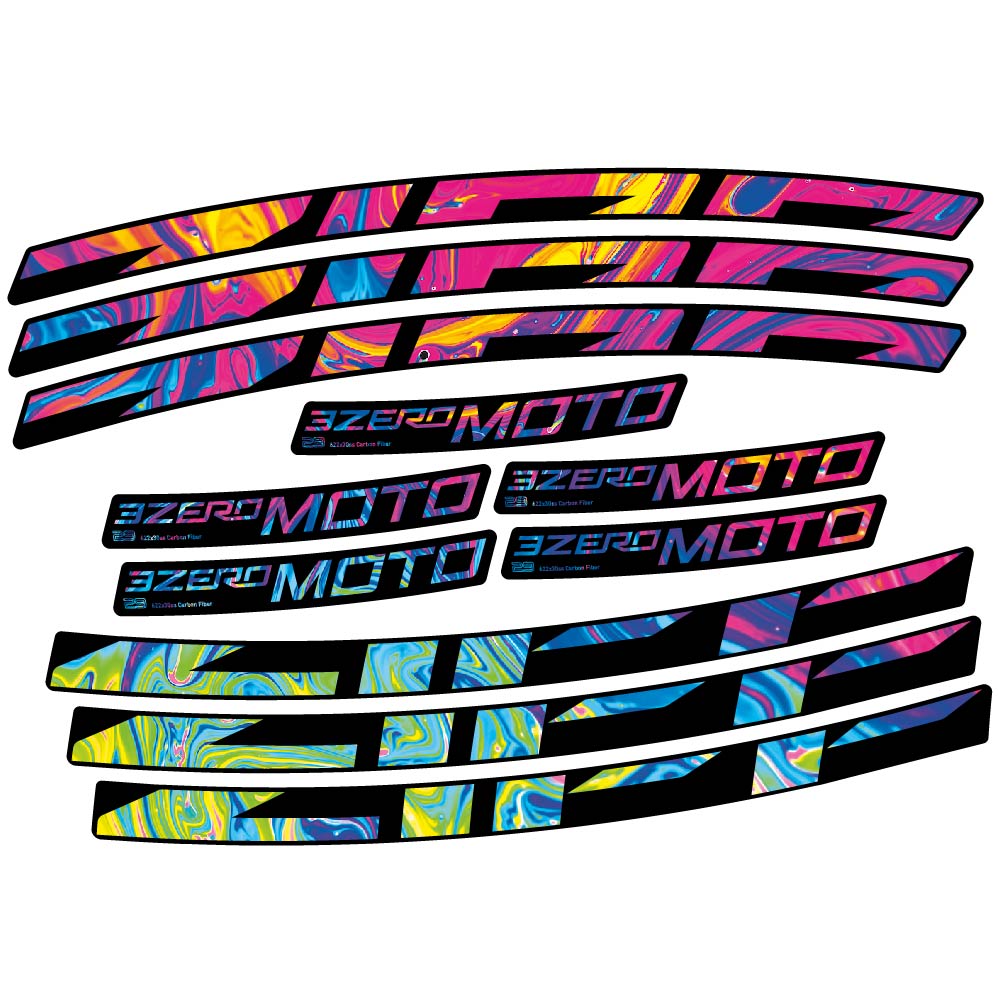 Stickers Zipp 3Zero Moto compatibles Autocollants roues VTT 29"