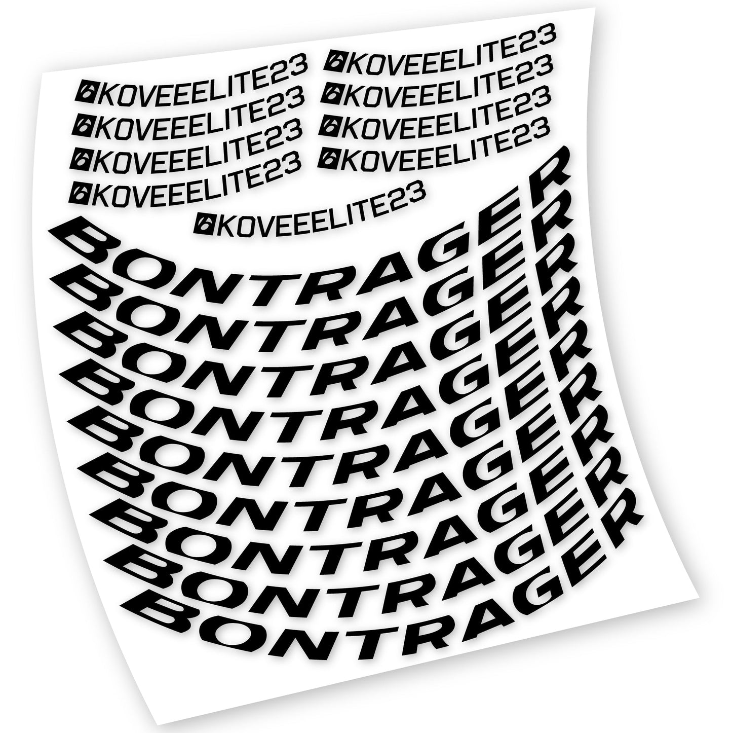 Stickers Bontrager Kovee Elite 23 compatibles Autocollants roues VTT
