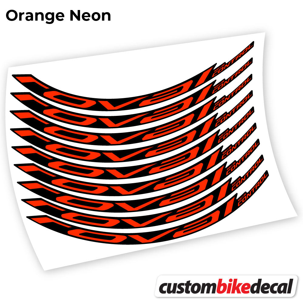 Orange Neon decal for Roval Control Carbon 2021 MTB wheel – bike sticker vinyl