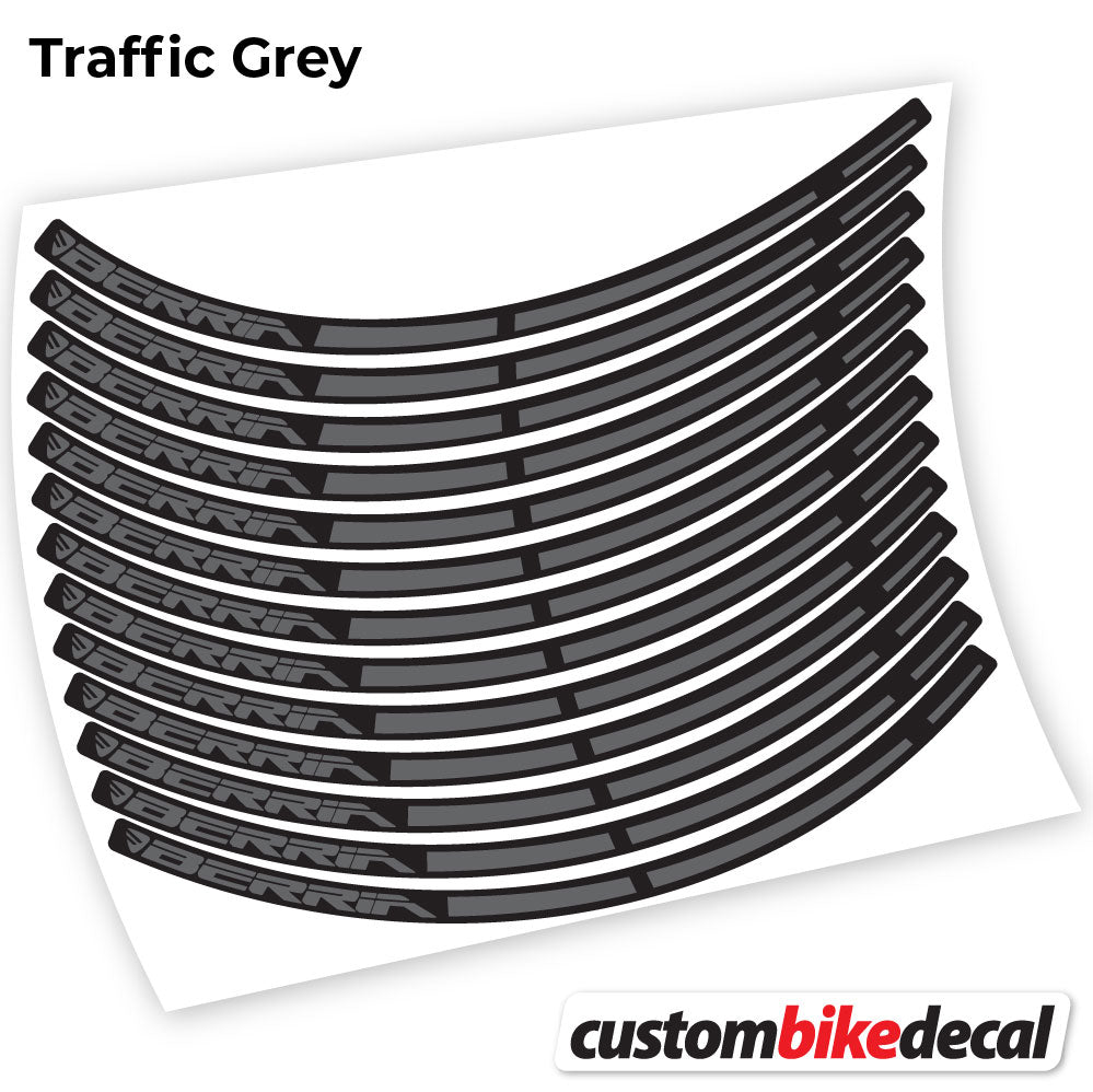 Trac Grey decal for Berria MTB wheel – bike sticker vinyl