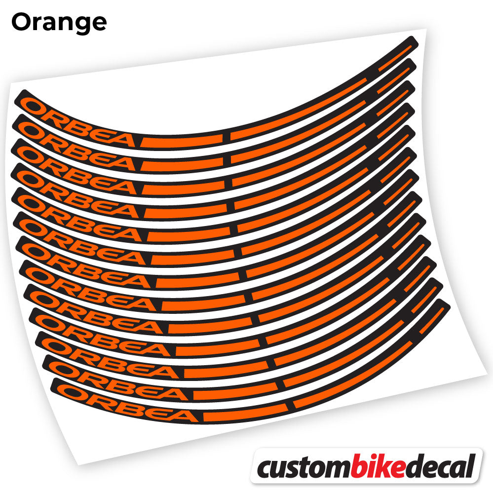 Orange decal for ORBEA MTB wheel – bike sticker vinyl