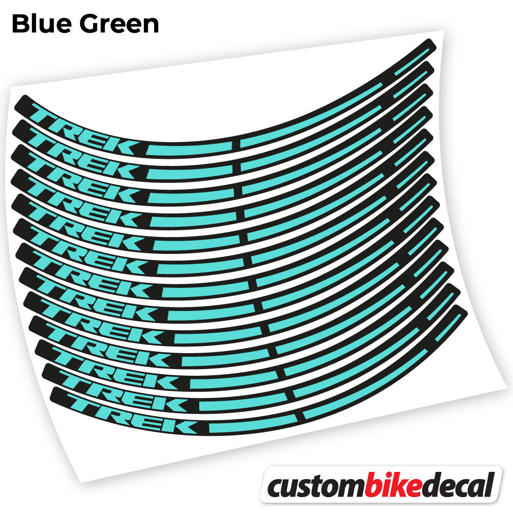 Blue Green decal for Trek wheel – bike sticker vinyl