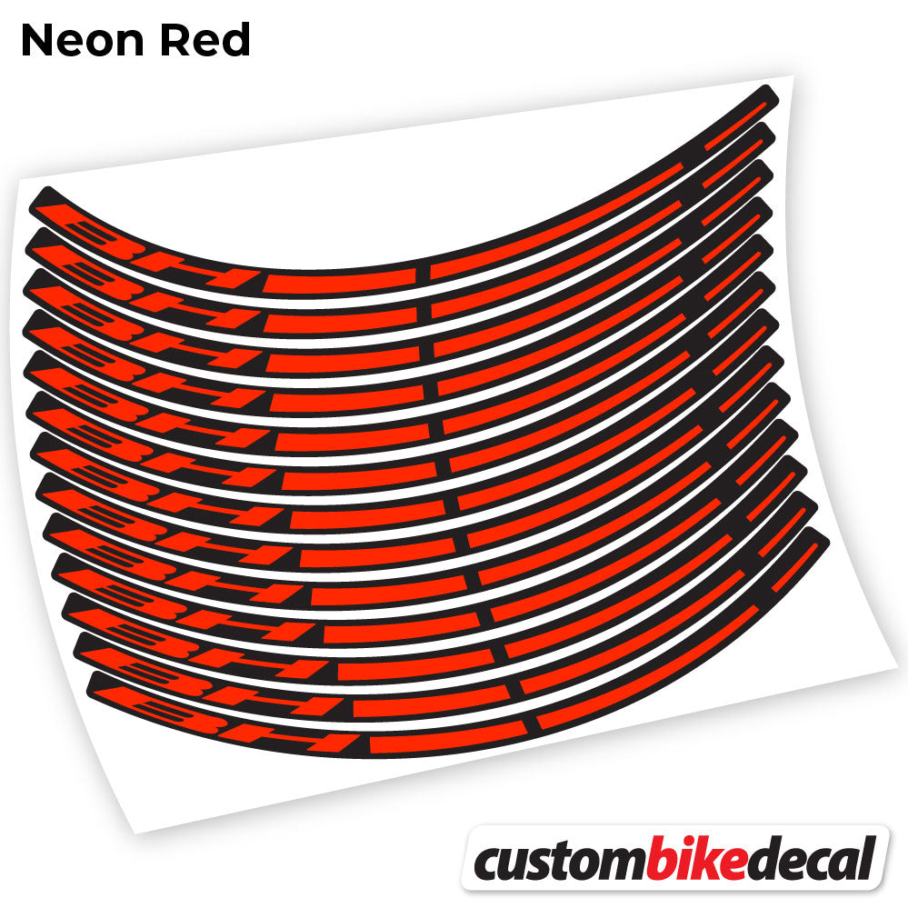 Neon Red decal for BH MTB wheel – bike sticker vinyl