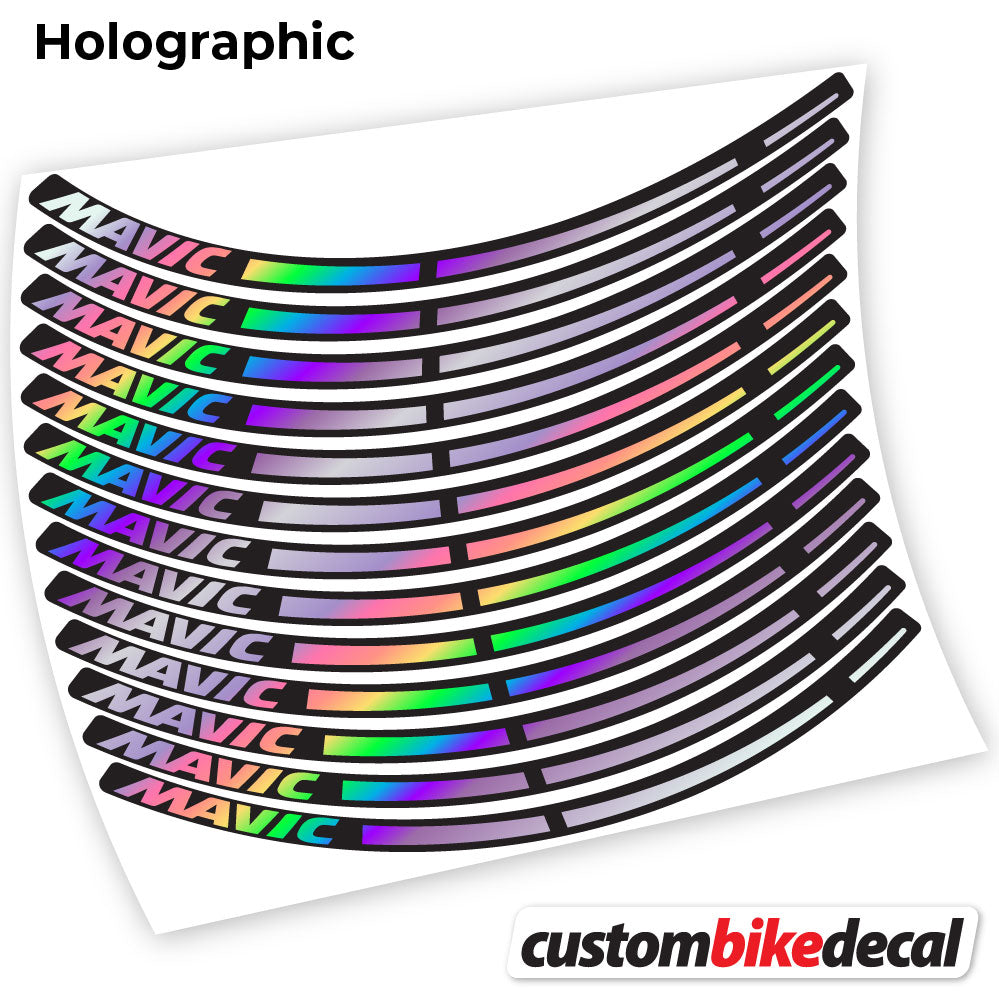 Hollographic decal for Mavic MTB wheel – bike sticker vinyl