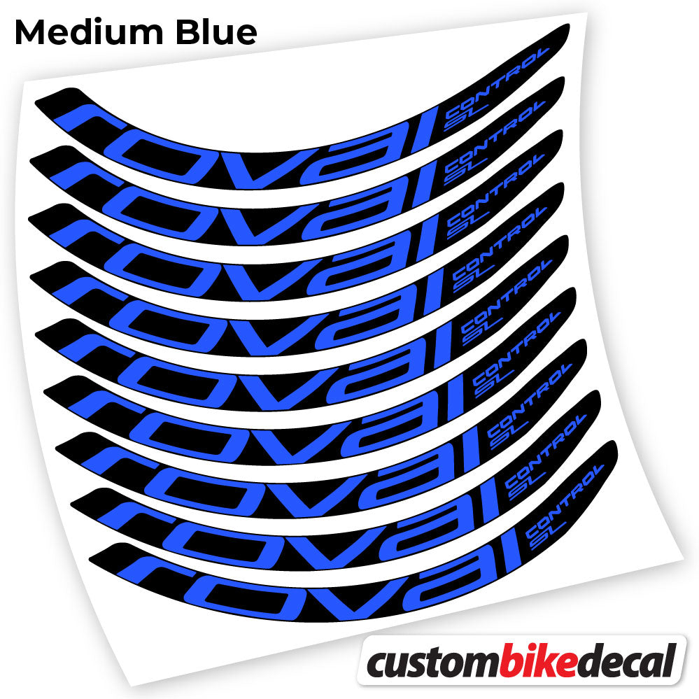 Medium Blue decal for Roval Control SL MTB wheel – bike sticker vinyl