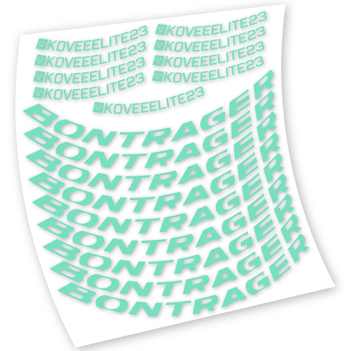 Stickers Bontrager Kovee Elite 23 compatibles Autocollants roues VTT