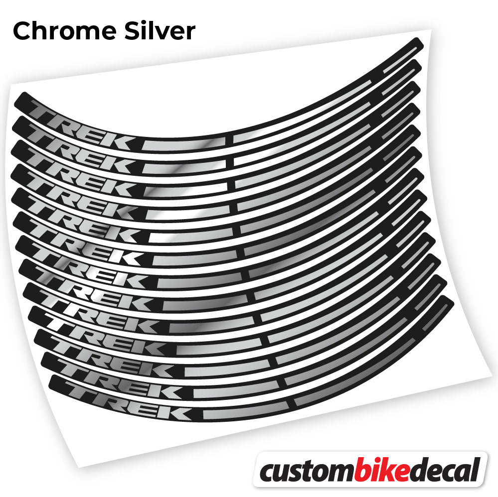Chrome Silver decal for Trek wheel – bike sticker vinyl