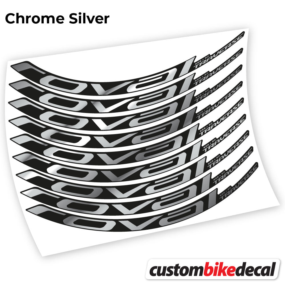 Chrome Silver decal for Roval Traverse Carbon 2021 MTB wheel – bike sticker vinyl