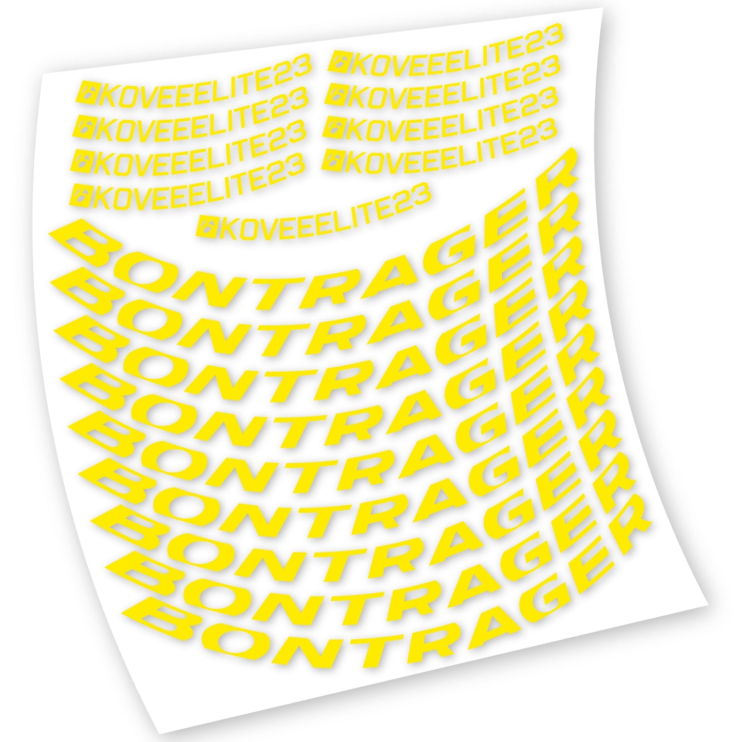 Stickers Bontrager Kovee Elite 23 compatibles Autocollants roues VTT