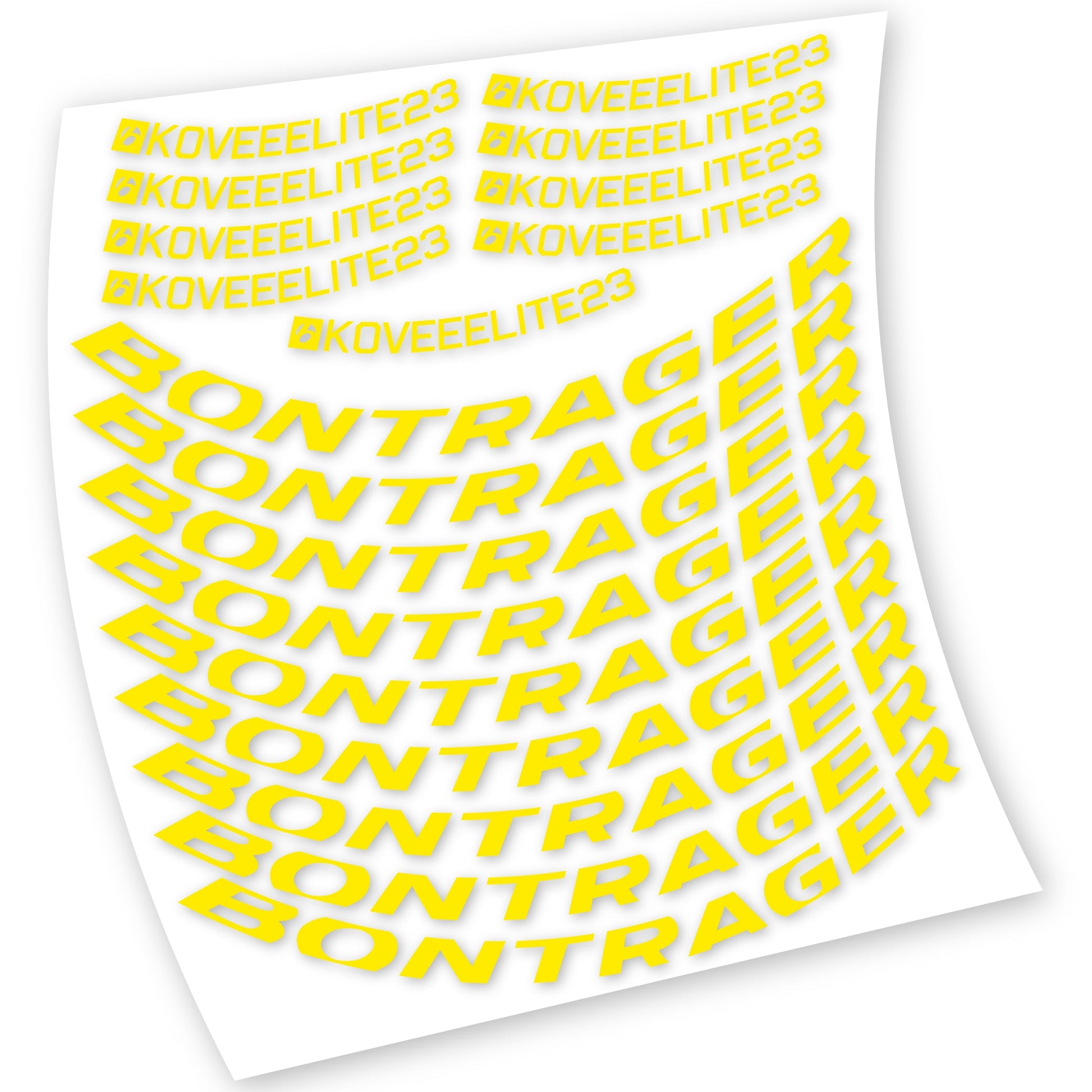 Stickers Bontrager Kovee Elite 23 compatibles Autocollants roues VTT