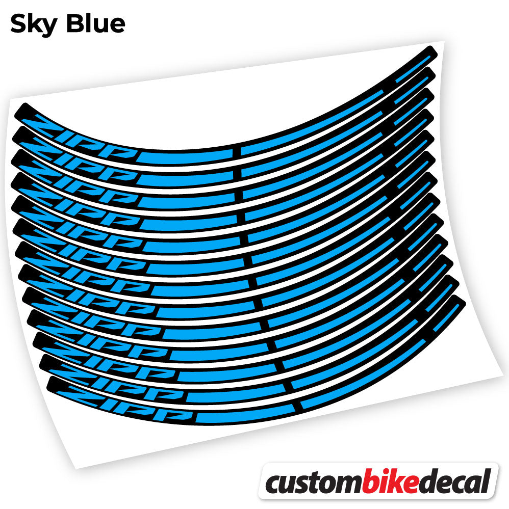 Sky Blue decal for Zipp MTB wheel – bike sticker vinyl