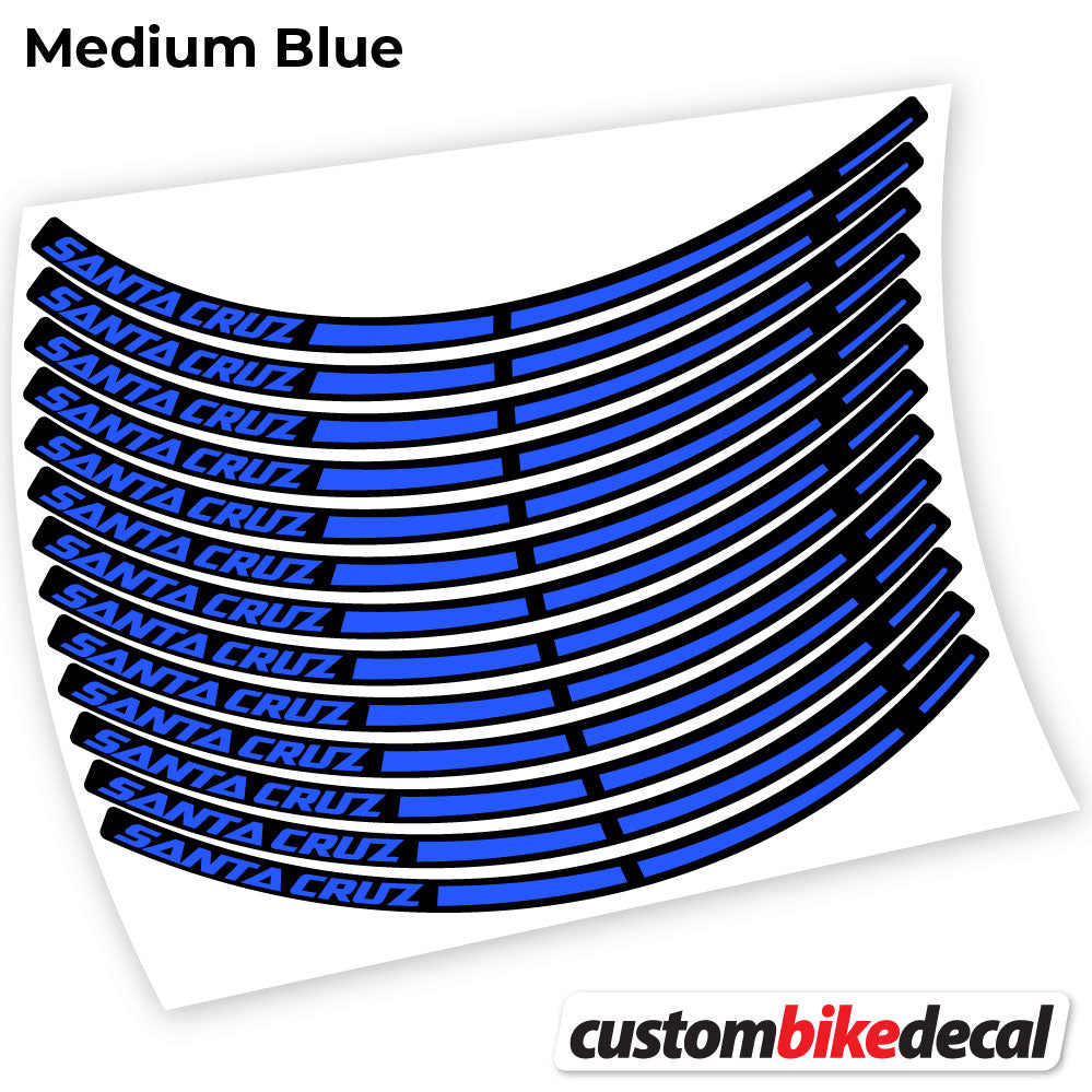 Medium Blue decal for Santa Cruz Bikes Sticker Vinil MTB wheel – bike sticker vinyl