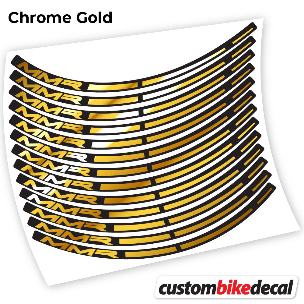 Chrome Gold decal for MMR MTB wheel – bike sticker vinyl