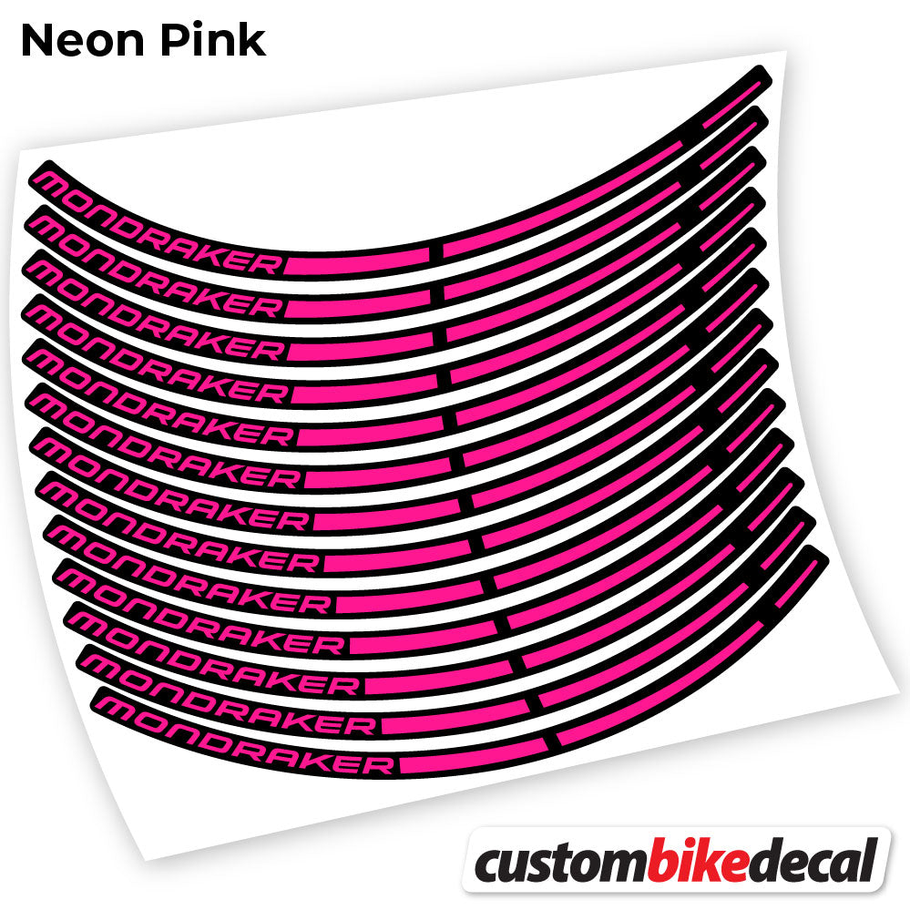 Neon Pink decal for Mondraker MTB wheel 29" – bike sticker vinyl