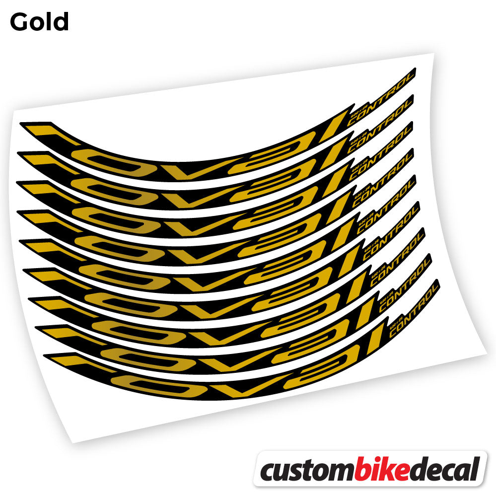 Gold decal for Roval Control Carbon 2021 MTB wheel – bike sticker vinyl