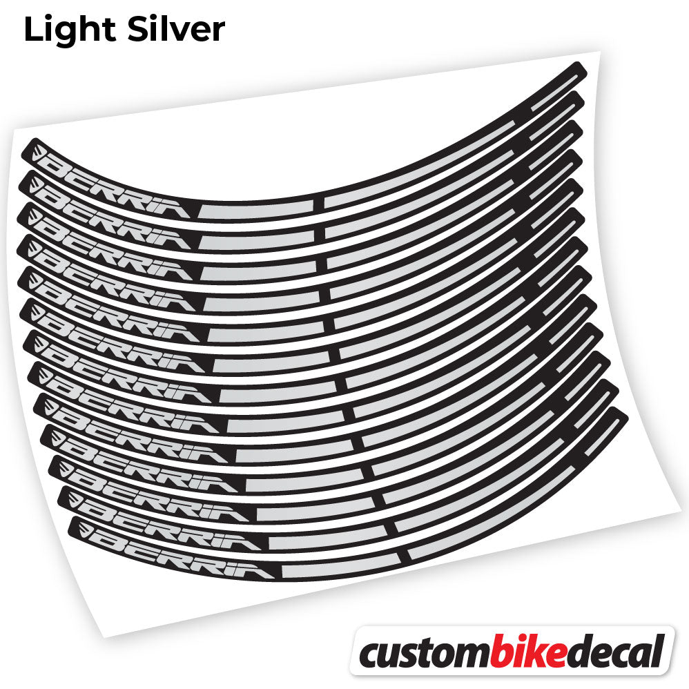 Light Silver decal for Berria MTB wheel – bike sticker vinyl