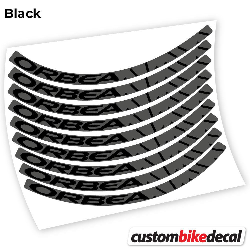 Black decal for Orbea Alma MTB wheel – bike sticker vinyl
