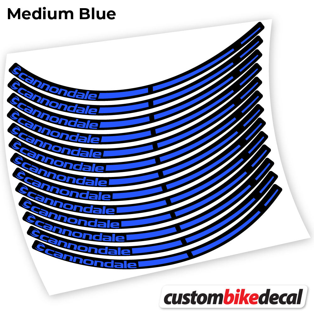 Medium Blue decal for cannondale MTB wheel – bike sticker vinyl