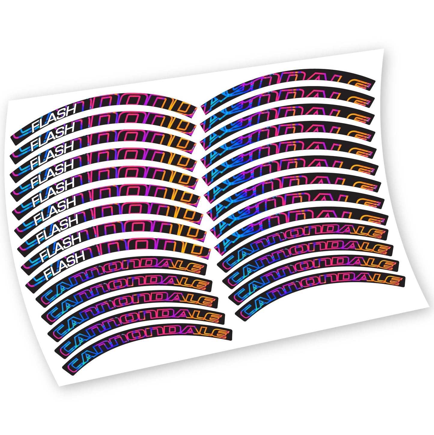 Stickers Cannondale Flash compatibles Autocollants roues VTT