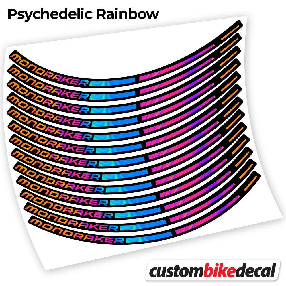 Psychedelic  Rainbow decal for Mondraker MTB wheel 29" – bike sticker vinyl