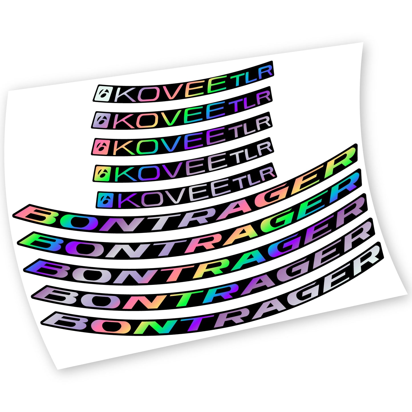 Stickers Bontrager Kovee TLR 2021 compatibles Autocollants roues VTT