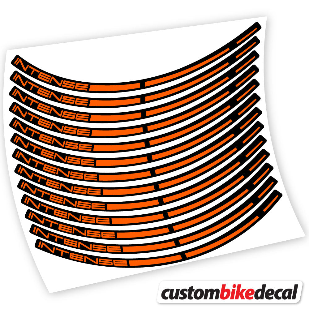 Orange decal for Intense MTB wheel – bike sticker vinyl