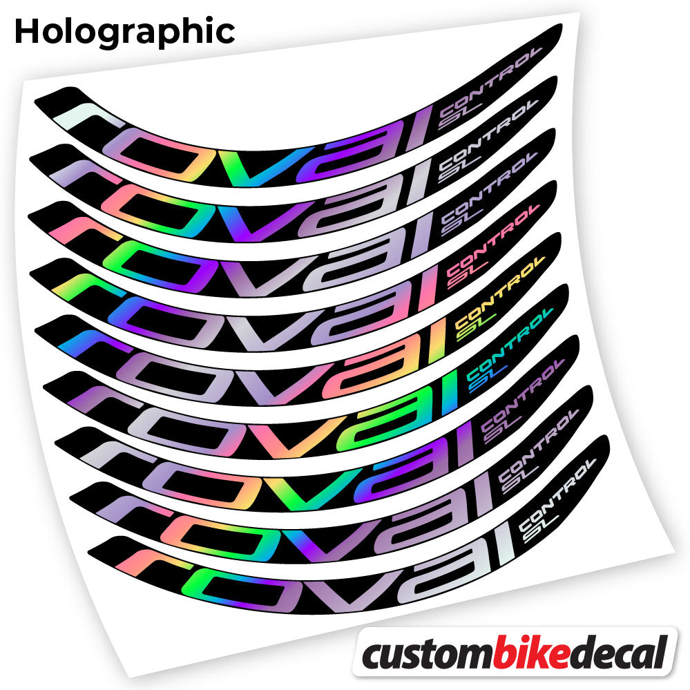 Hollographic decal for Roval Control SL MTB wheel – bike sticker vinyl