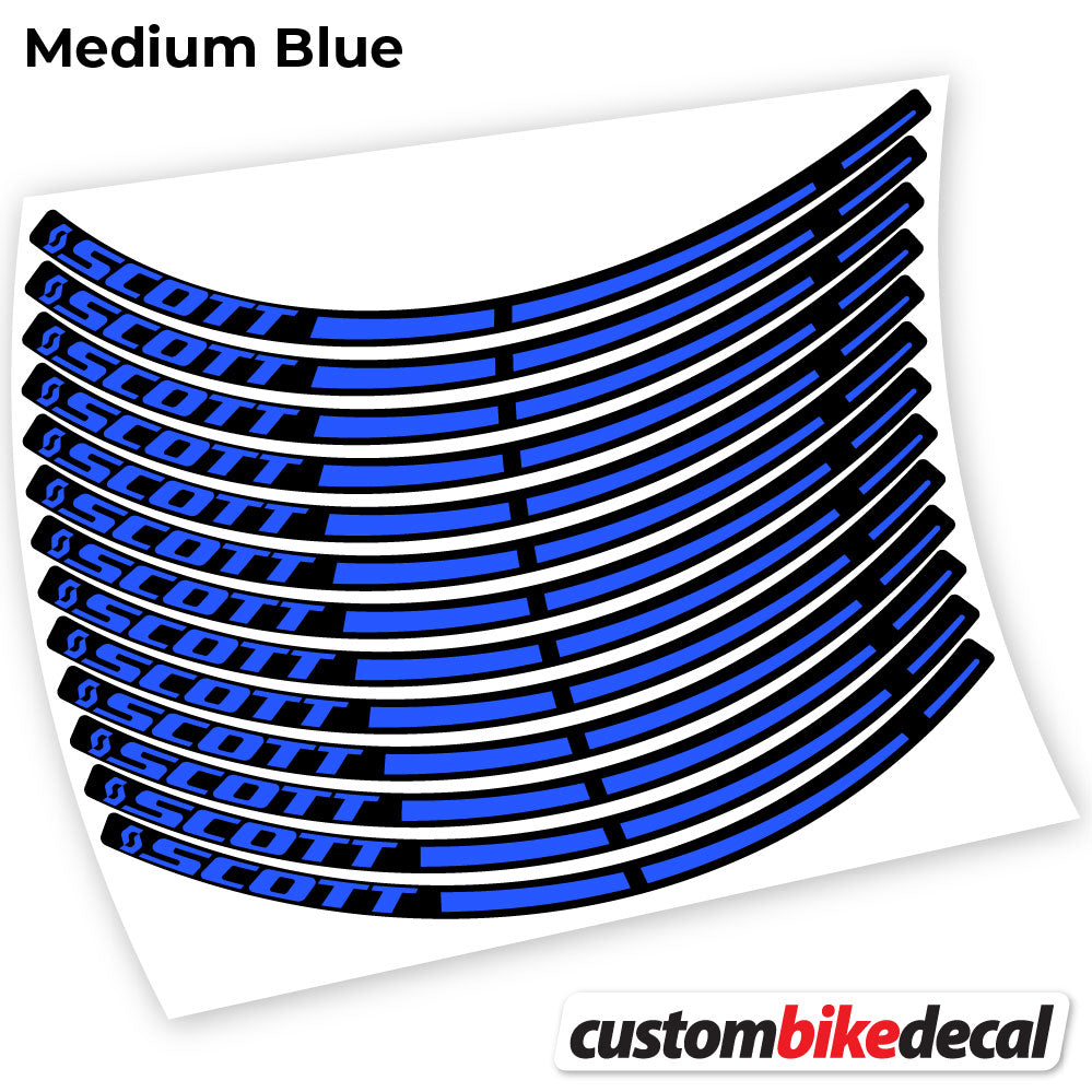 Medium Blue decal for Scott MTB wheel – bike sticker vinyl