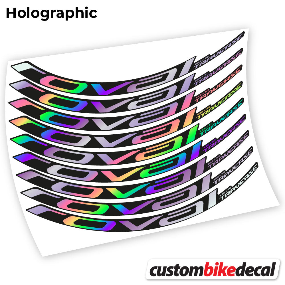 Hollographic decal for Roval Traverse Carbon 2021 MTB wheel – bike sticker vinyl
