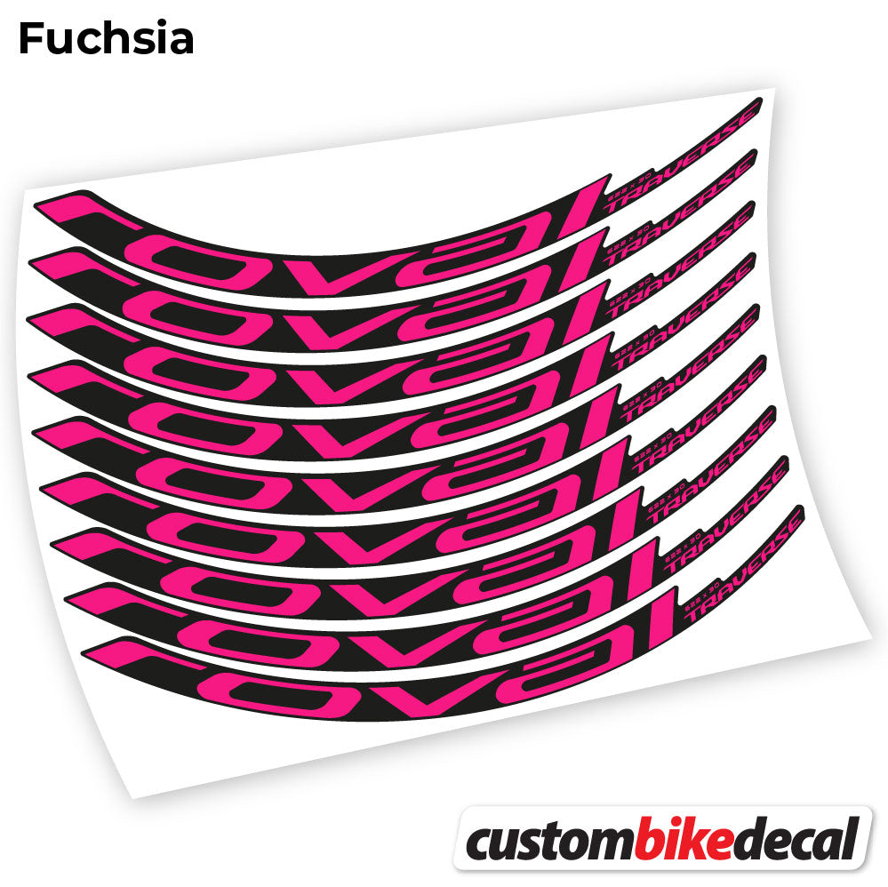 Fuchsia decal for Roval Traverse Carbon 2021 MTB wheel – bike sticker vinyl