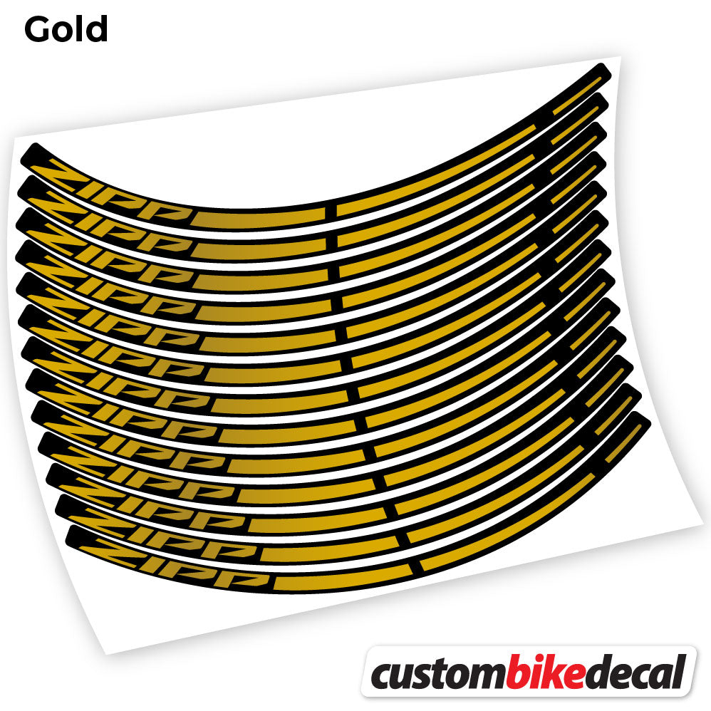 Gold decal for Zipp MTB wheel – bike sticker vinyl