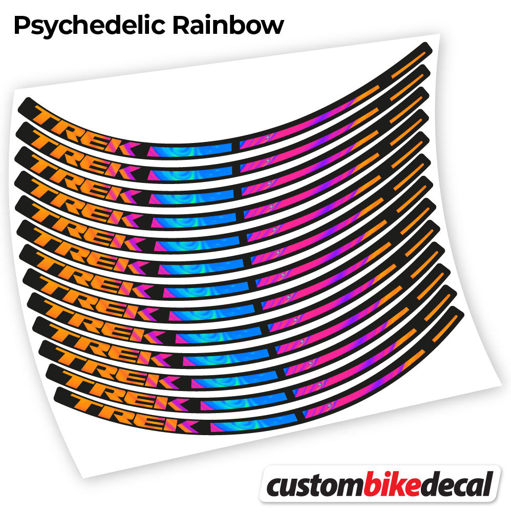 Psychedelic  Rainbow decal for Trek wheel – bike sticker vinyl