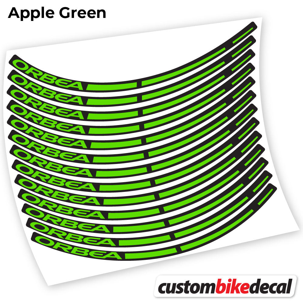 Apple Green decal for ORBEA MTB wheel – bike sticker vinyl