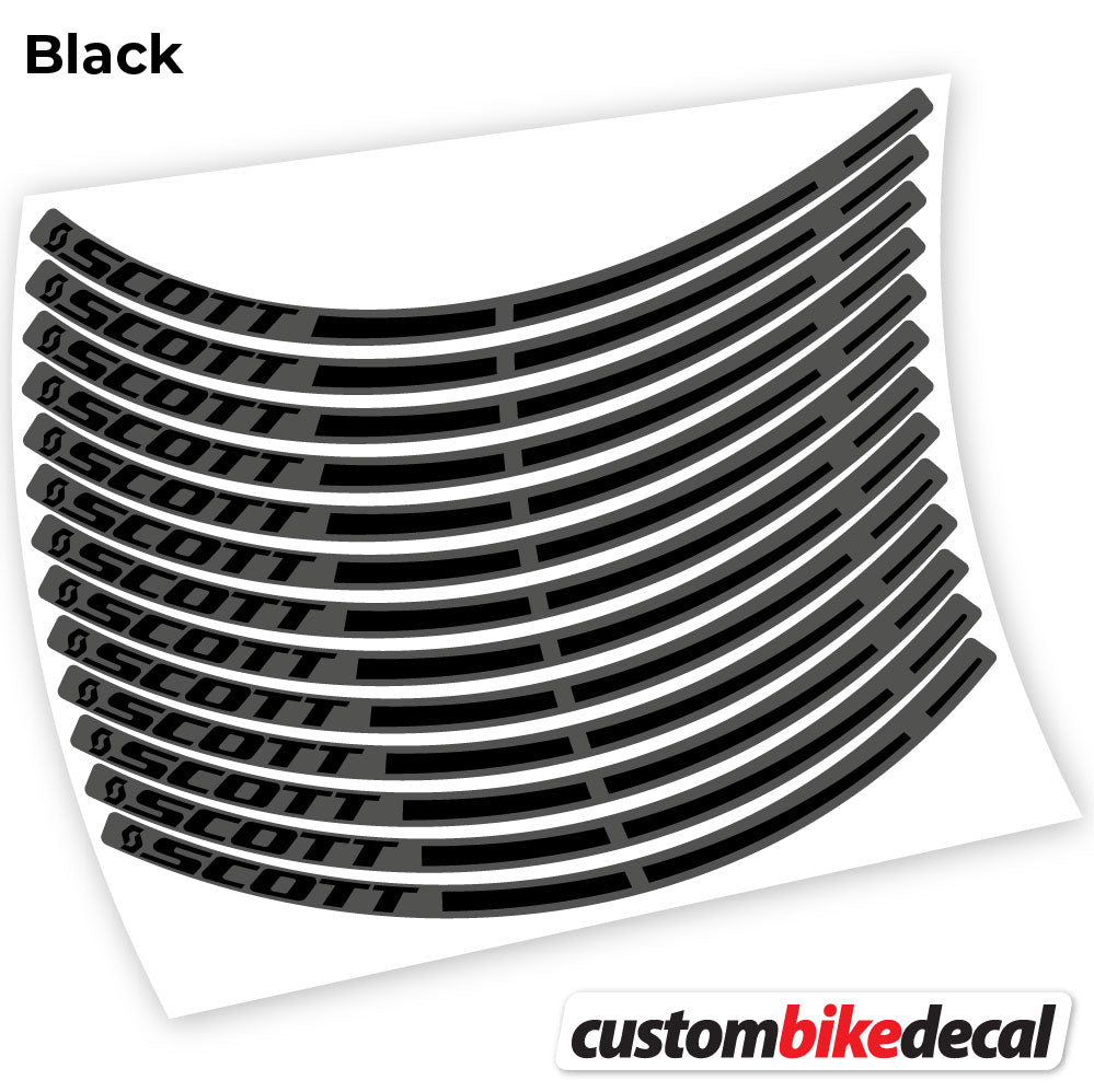 Black decal for Scott MTB wheel – bike sticker vinyl