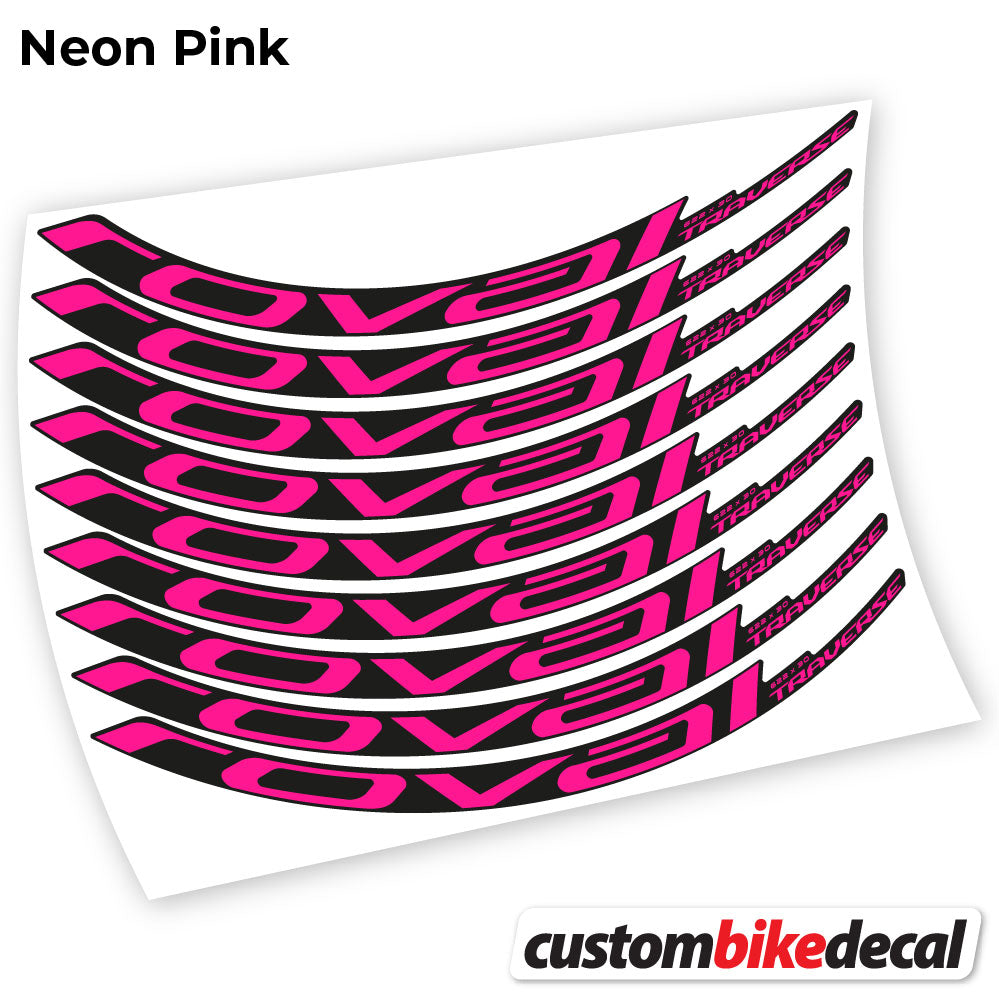 Neon Pink decal for Roval Traverse Carbon 2021 MTB wheel – bike sticker vinyl