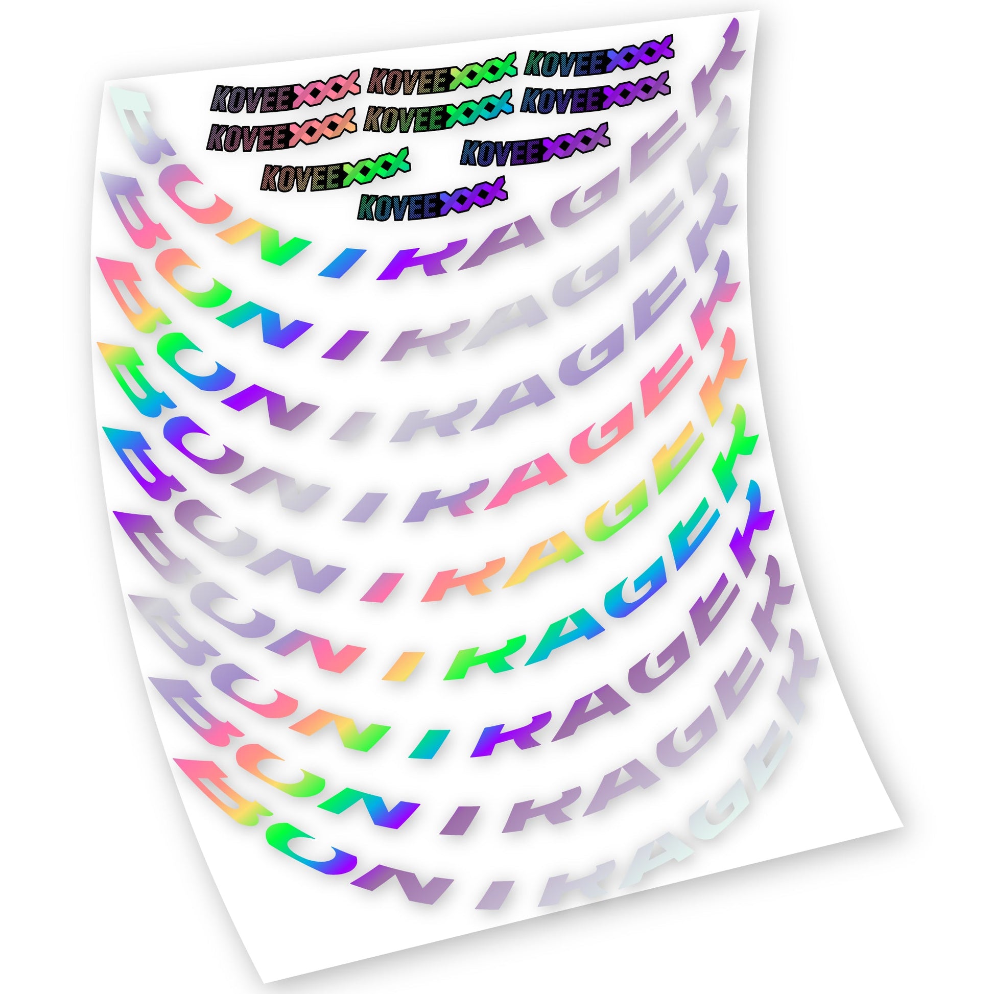 Stickers Bontrager Kovee XXX compatibles Autocollants roues VTT